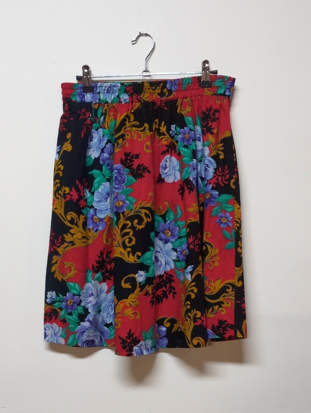 Vintage Promises Petite Floral Baroque Print Skirt, Size M